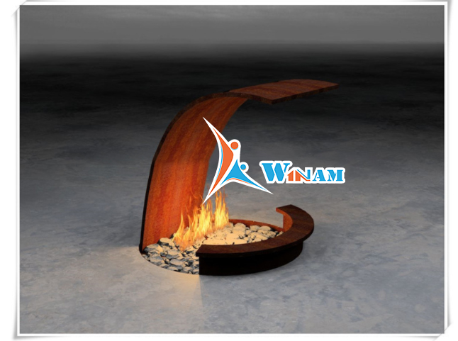 Hot home decor corten steel outdoor fire pit sculpture