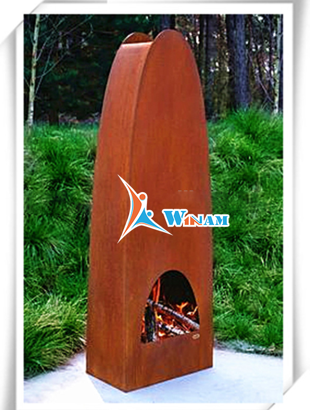 Large Wrought Fashion Home Corten Steel Fire Pit Sculpture