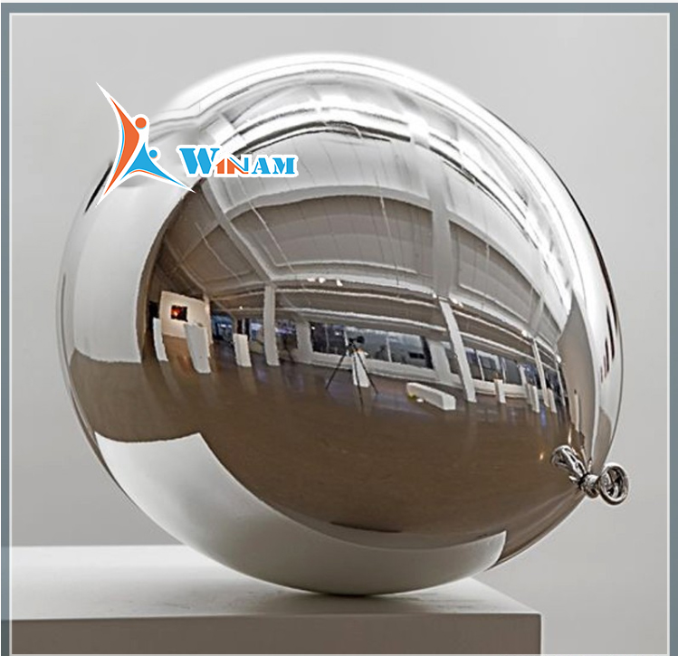 High polished art decoration stainless steel balloon sculpture