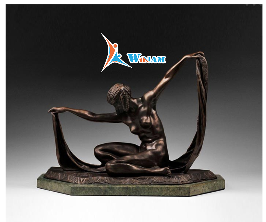 Life size antique bronze sculpture