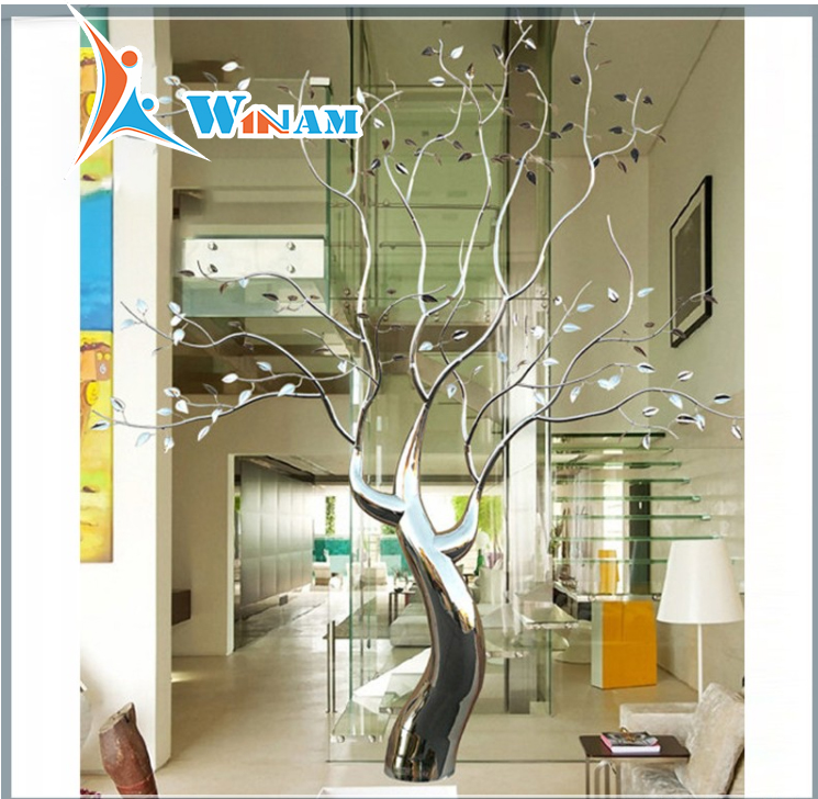 Attractive Indoor Decor Metal Stainless Steel Tree Sculpture