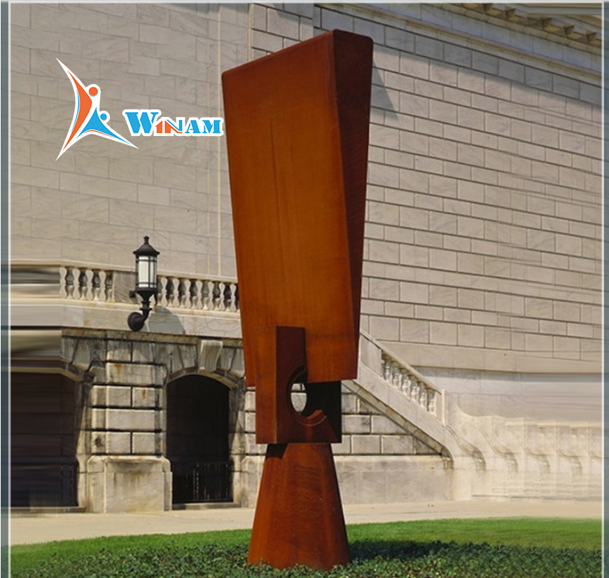 Outdoor modern art garden corten steel sculpture