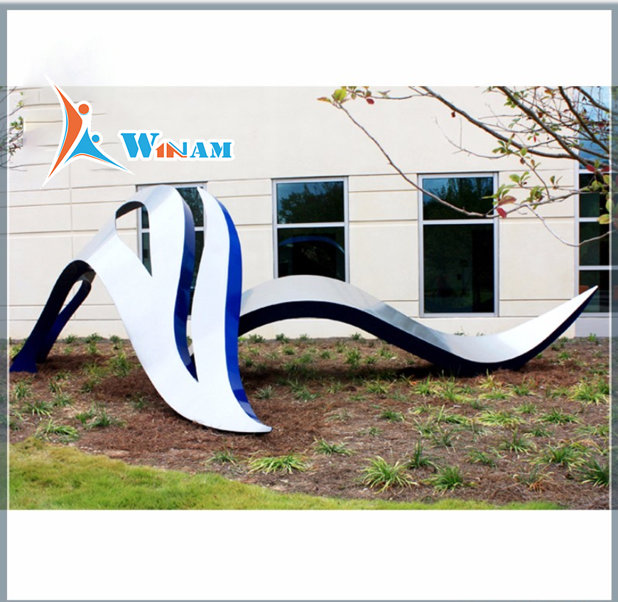 Stunning feature USA style abstract stainless steel sculpture