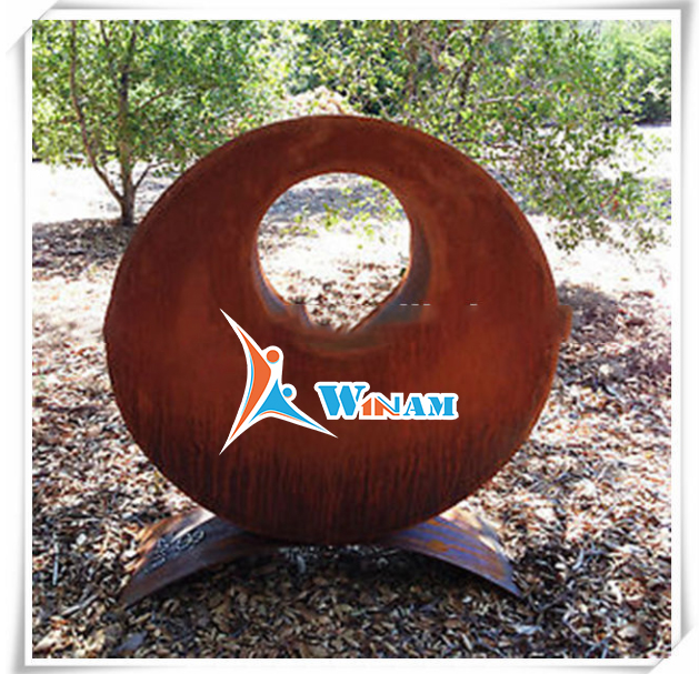 New fashion art abstract corten steel sculpture