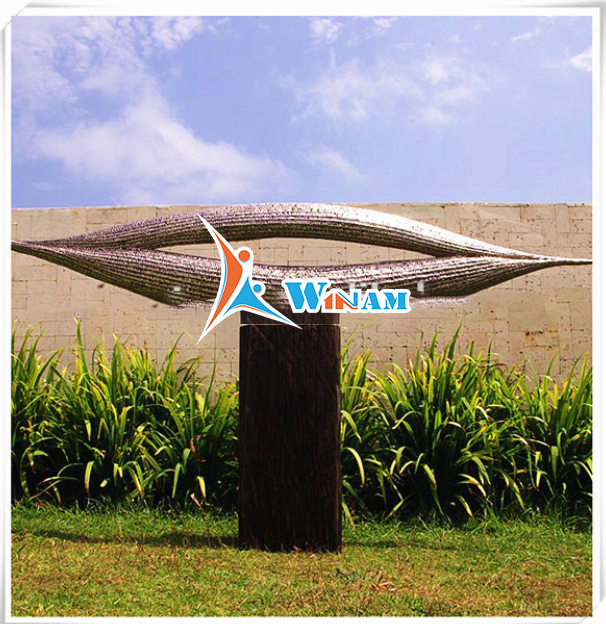 Modern Stainless Steel Abstract Sculpture Metal Angel Eye