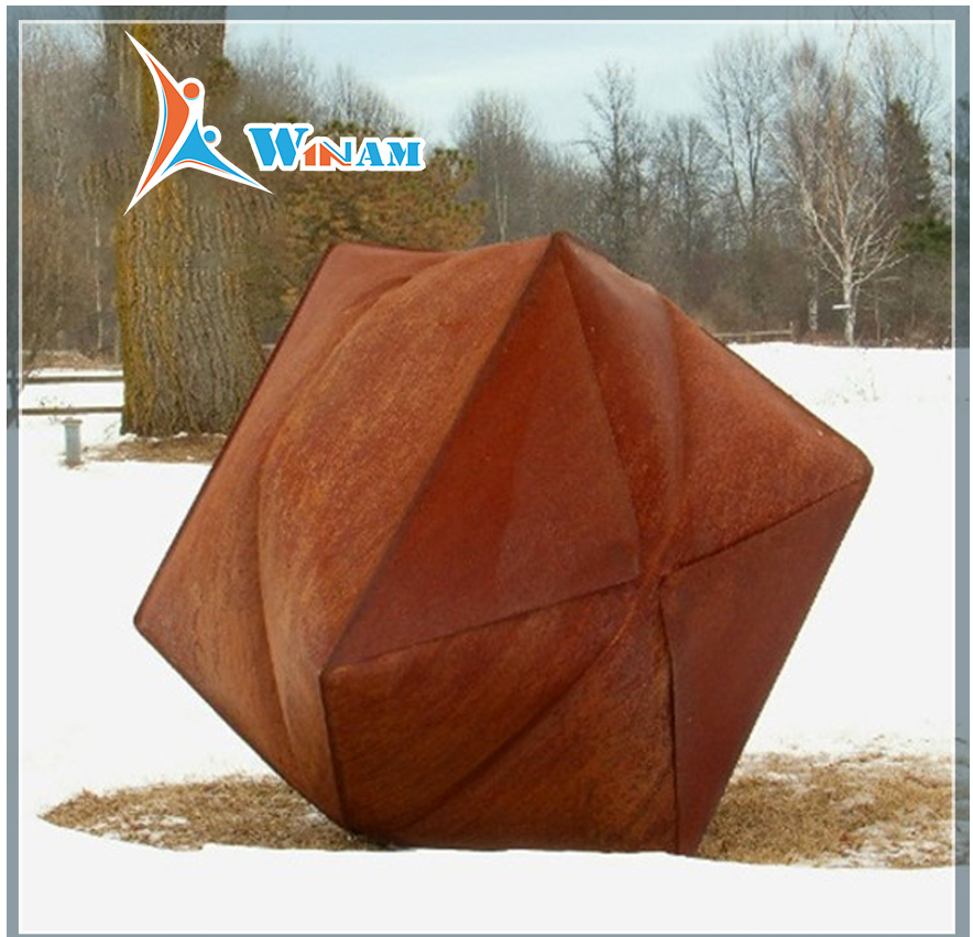 Corten steel contemporary garden sculptures