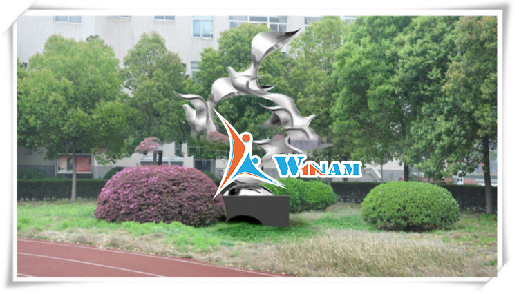 Flying bird stainless steel suclpture,stainless steel abstract sculpture