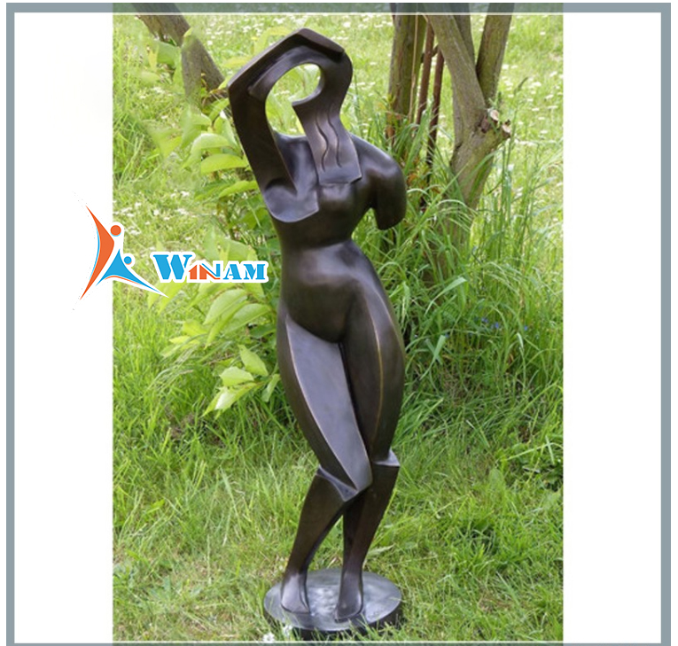 African woman nude bronze sculpture