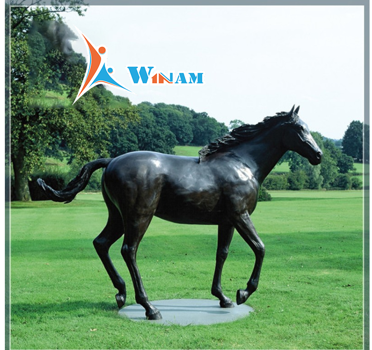 Life Size Park Decorative Bronze Horse Sculpture