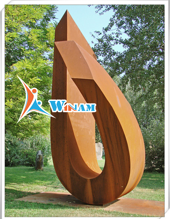 Modern Corten Steel Abstract Art Works Sculpture For Outdoor Decoration