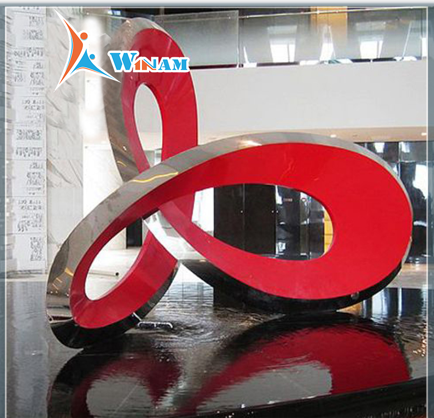 Stainless steel decoration large modern art sculpture
