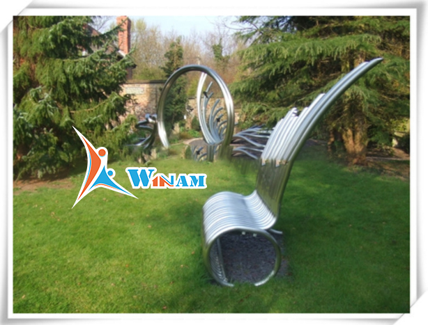 Hot abstract fashion super garden chair stainless steel furniture