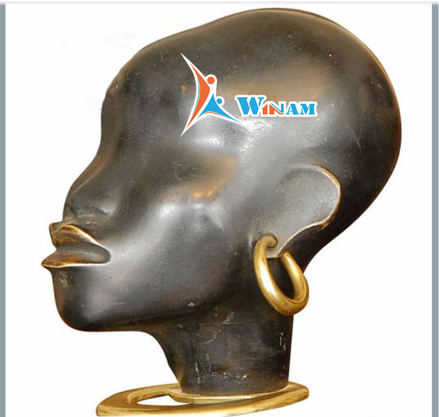 Indian Human Modern Woman Head Sculpture