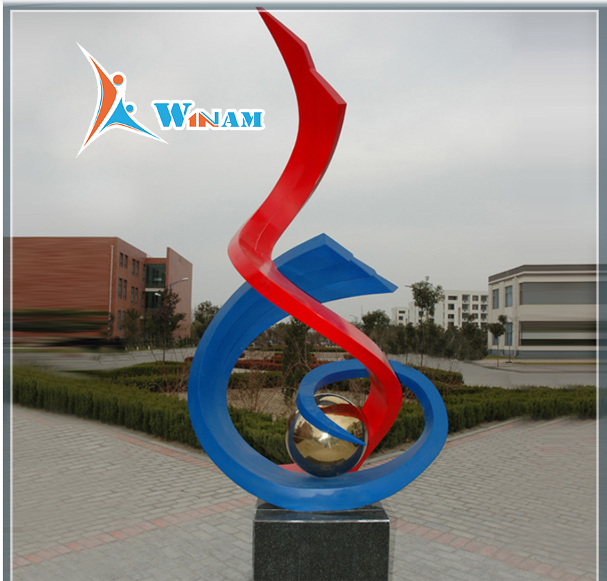 School Decoration Art Outdoor Stainless Steel Painted Sculpture