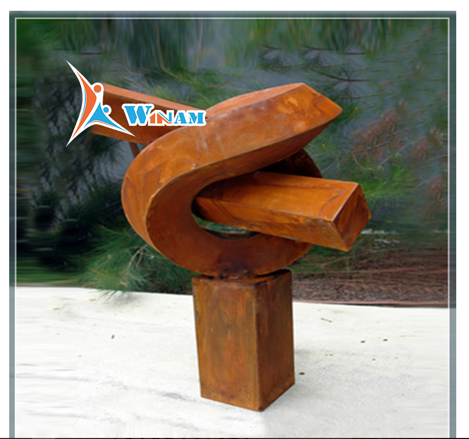 Outdoor Modern Abstract Corten Steel Metal Artwork Sculpture