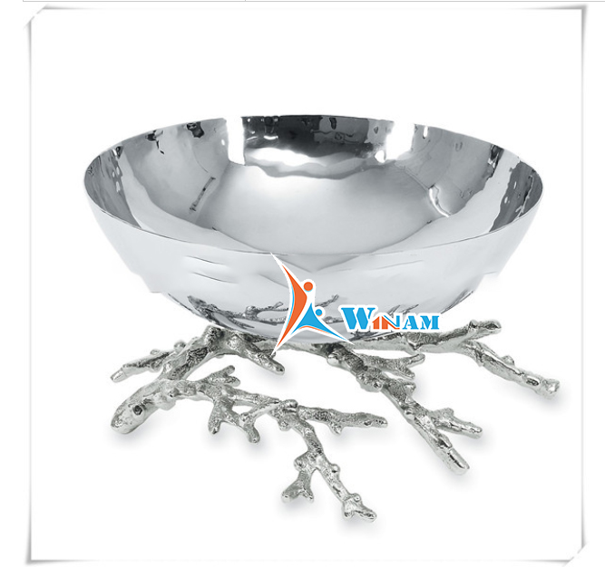 Christmas Art Sculpture Stainless Steel Bowl Home Decor Wholesaler