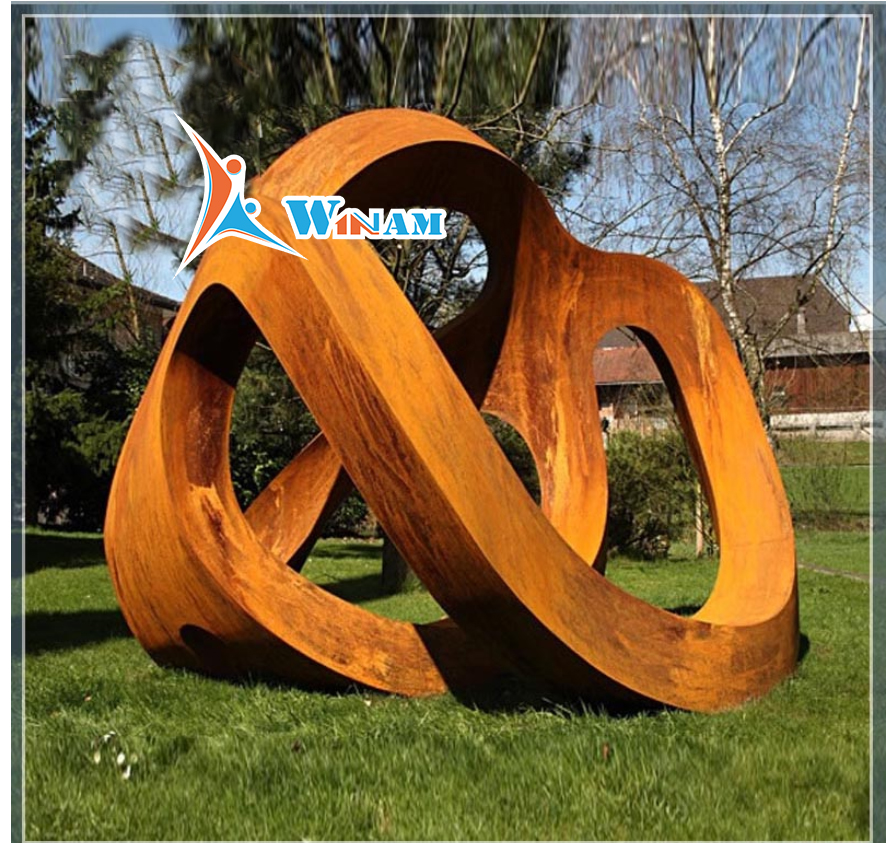 Corten steel outdoor large sculptures for sale
