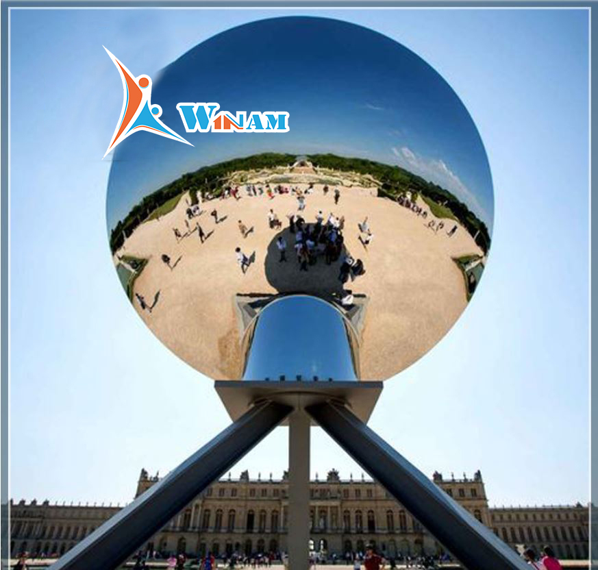 Stainless Steel Ball Modern Famous Metal Garden Art Sculpture