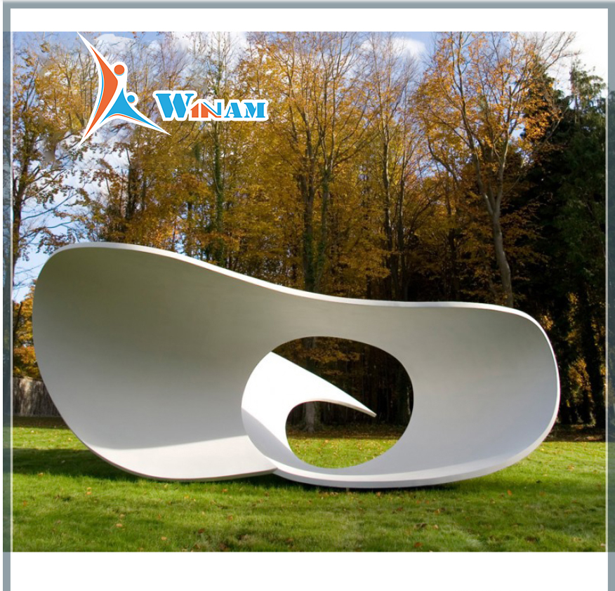 Stainless steel abstract large metal garden sculpture