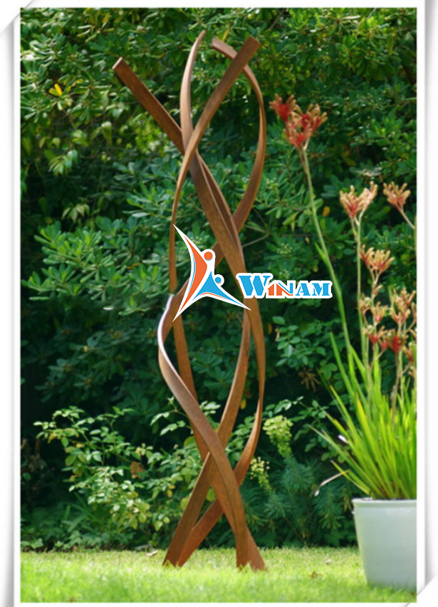 Europe style art craft corten steel sculpture for garden