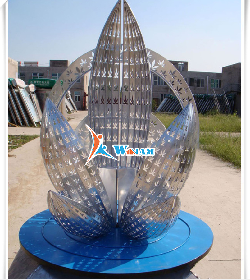 Lotus stainless steel modern sculpture 304(pure handmade) stainless steel sculpture
