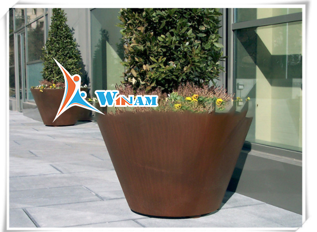 Wholesale Planter Modern Corten Steel Flowerpot