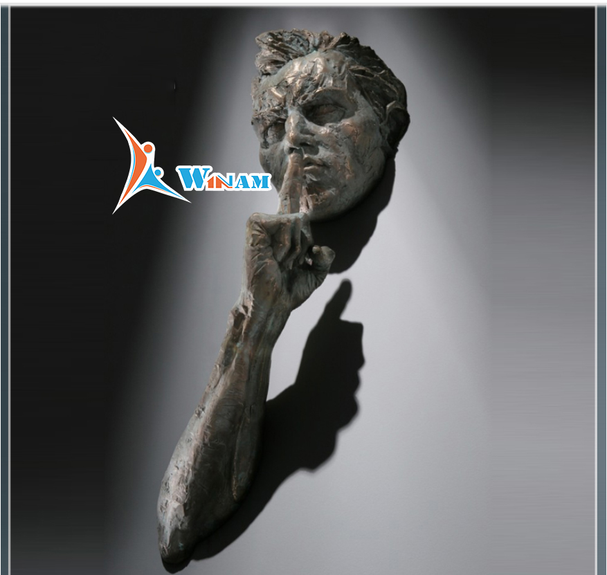 Self made wall man bronze statue for sale