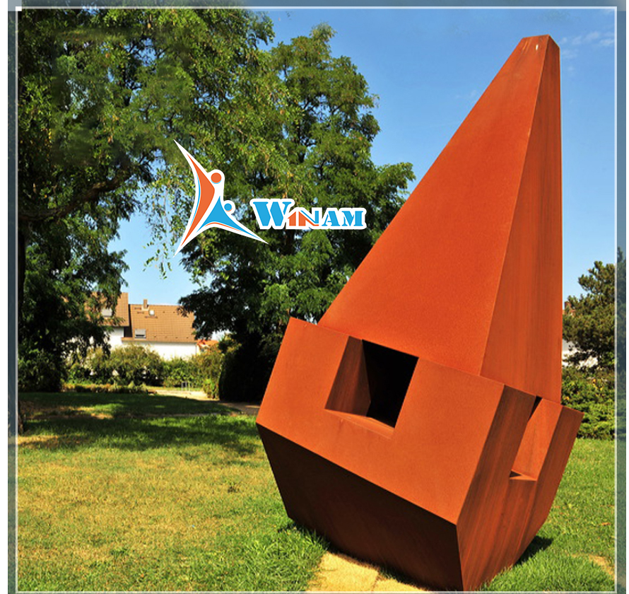 High quality corten steel sculpture for garden decoration