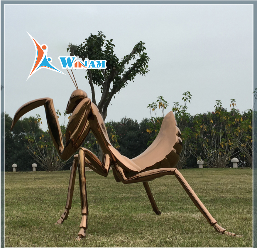 Stainless Steel Ti-coated Ant Decor Sculpture
