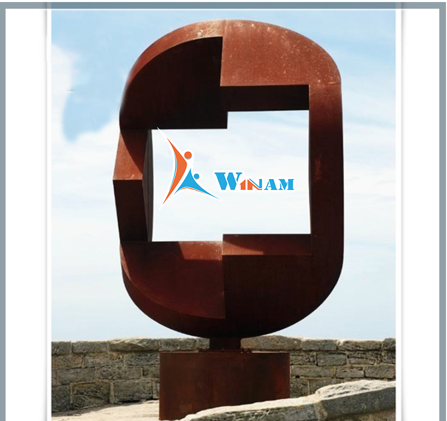 Unique Design Large Garden Corten Steel Sculpture For Outdoor Decoration