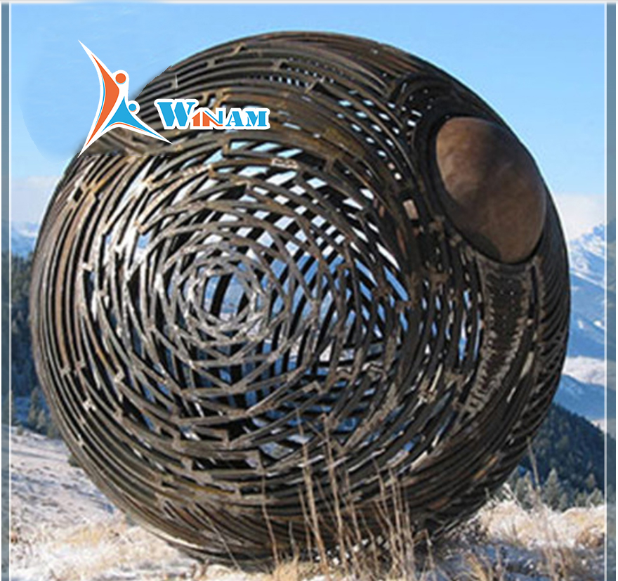 High quality garden ornaments corten steel sculpture