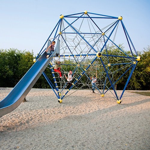 Lưới leo trèo 3D kết hợp cầu trượt Spaceball XL.01