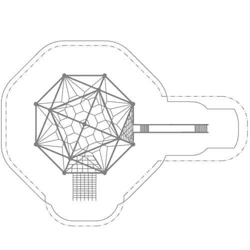 Lưới leo trèo 3D kết hợp cầu trượt Spaceball XL.01