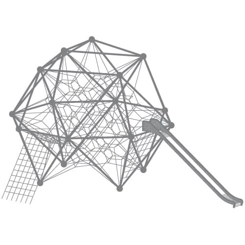 Lưới leo trèo 3D kết hợp cầu trượt Spaceball XL.01