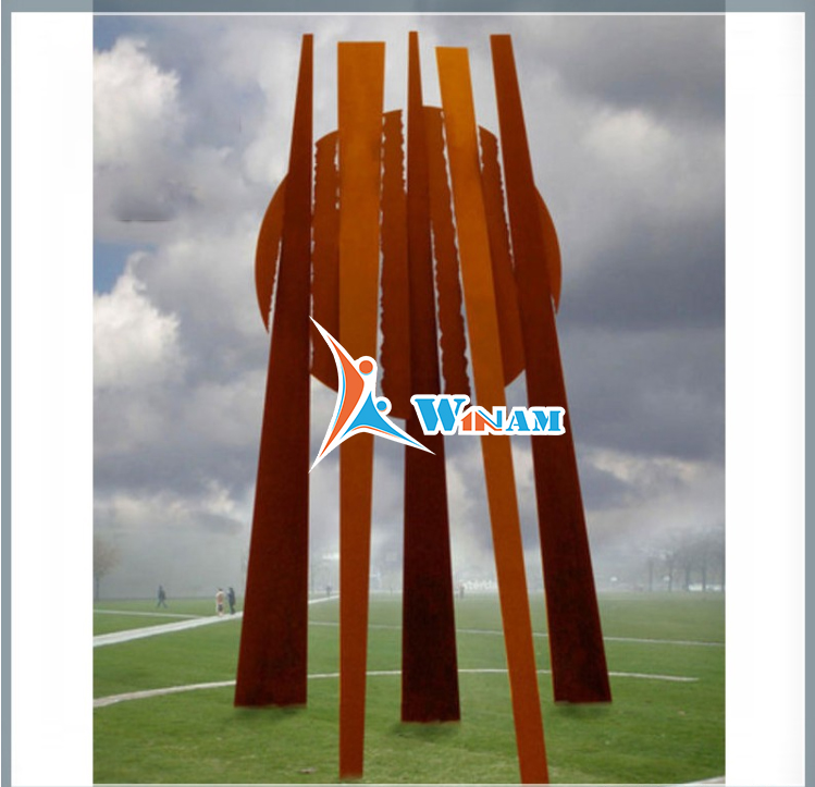 Outdoor Corten Steel Decorative Sculpture For Park