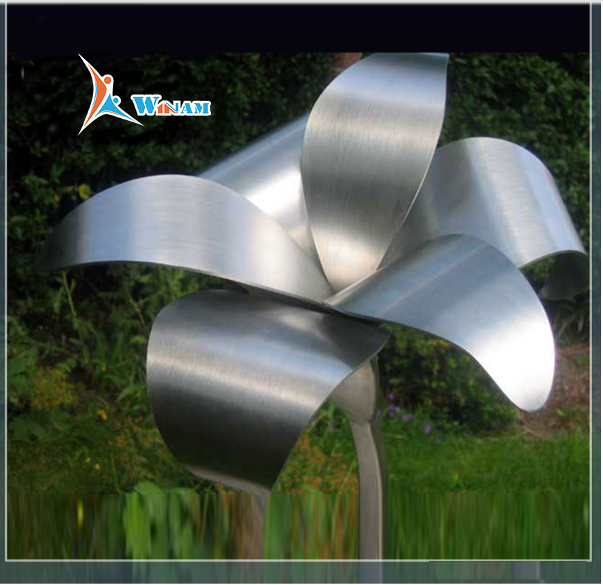 Outdoor Garden Tulips Flower Stainless Steel Art Sculpture