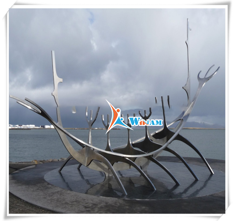 Round Stainless Steel Sculpture for ourdoor decoration