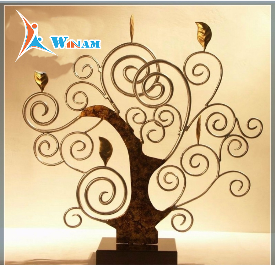 Indoor Decoration Delicate Bronze Metal Tree Sculpture