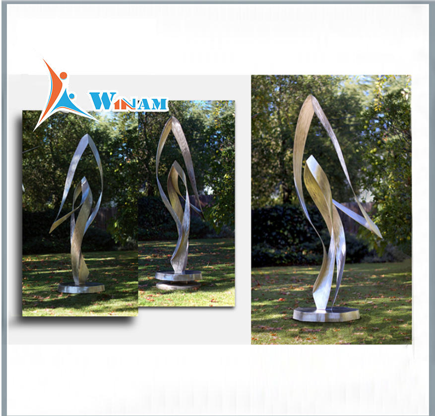 Stainless steel modern metal art sculptures for garden decoration