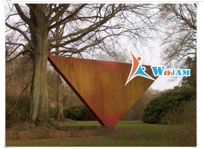 Hot garden ornament triangle cheese corten steel craft cake decoration