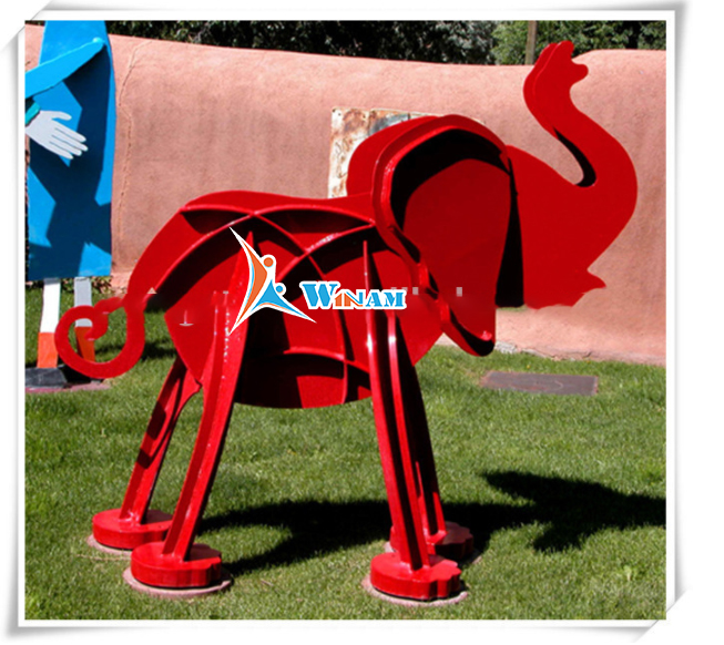 Animal Statue Painted Elephant Sculpture