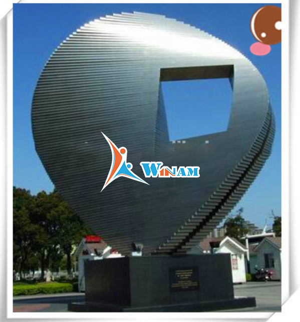 Large Stainless Steel Polished Circle Sculpture Park Decoration