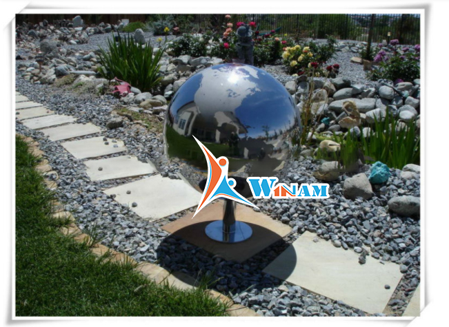 Hot modern mirror polished globe stainless steel sculpture