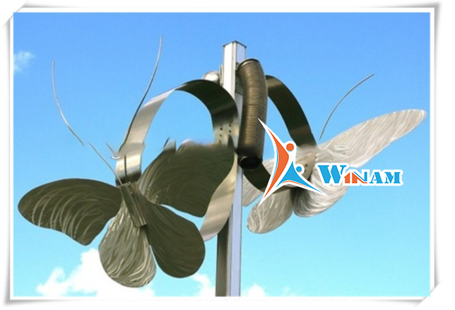 Large craft stainless steel butterfly animal sculpture