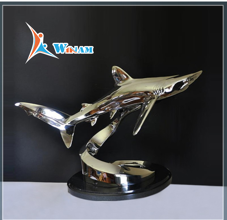 Home art 1 meter height metal fish sculpture