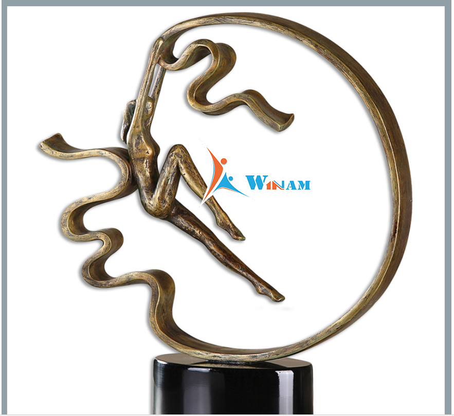 Casting Woman Bronze Dancer Sculpture