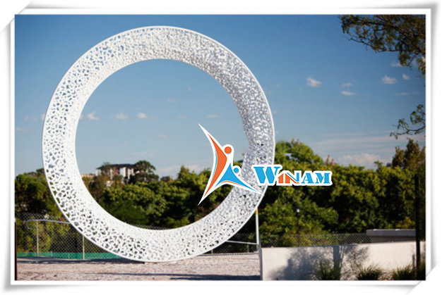 New Product China Handmade Stainless Steel Ring Large Outdoor Sculptures