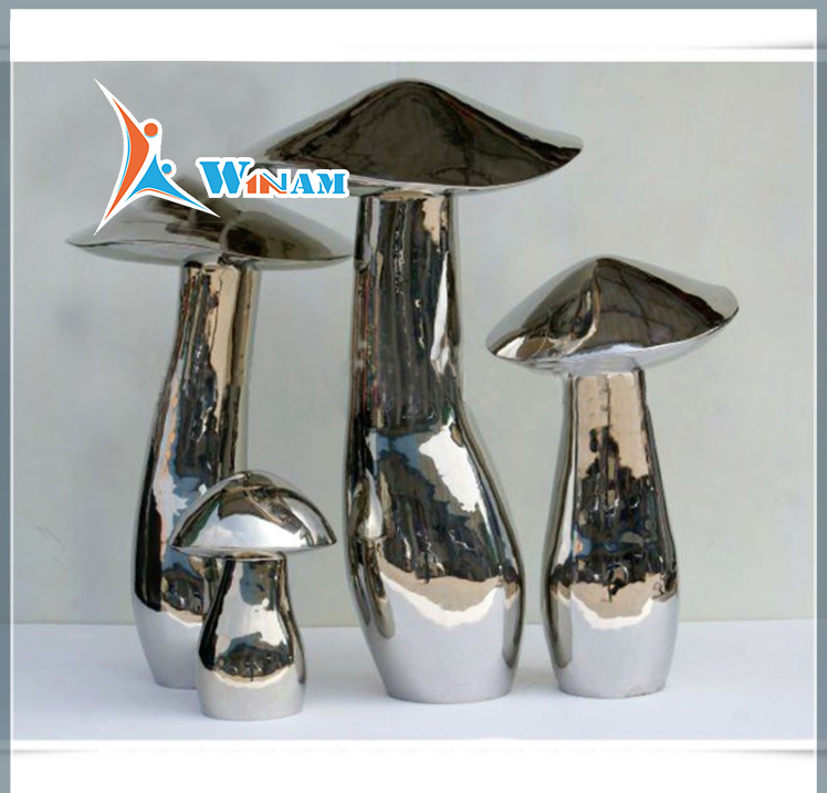 Garden Decorative Stainless Steel Mushroom Sculpture for Sale