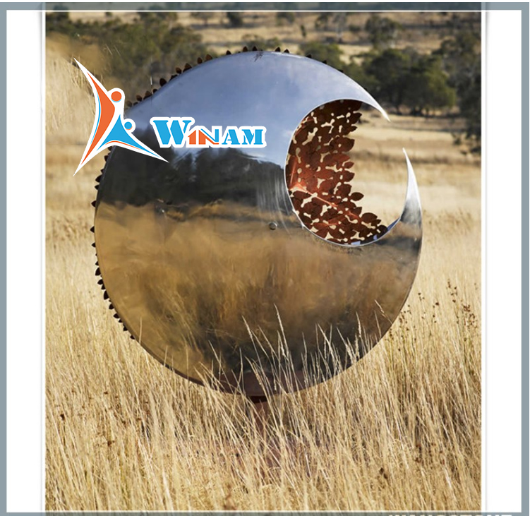 Mirror Polished Art Sculpture Metal Garden Sign