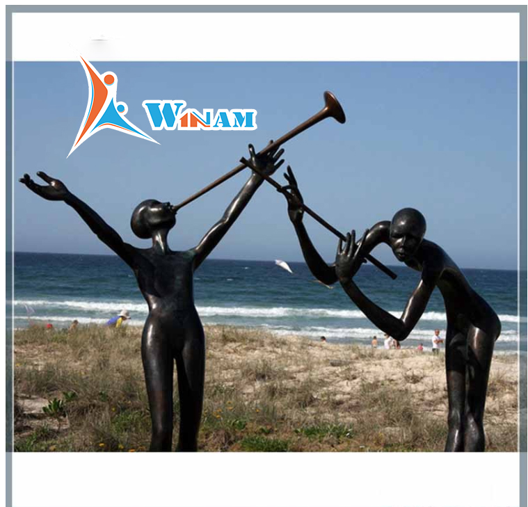 Modern garden art decoration metal music sculptures